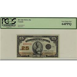 DC-24d 1923 25¢ 698553 PCGS UNC-64 PPQ