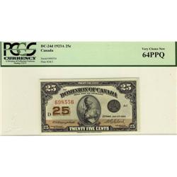 DC-24d 1923 25¢ 698556 PCGS UNC-64 PPQ