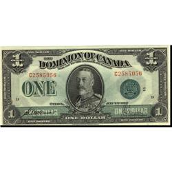 DC-25j, 1923 $1 #C2585056 UNC. A superb Domin