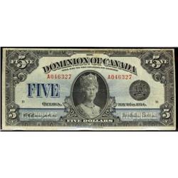 DC-27 1924  $5 #A046327  CCCS VF-20, rare Que