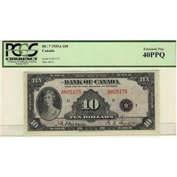 BC-7 1935 $10 A025175 PCGS EF-40