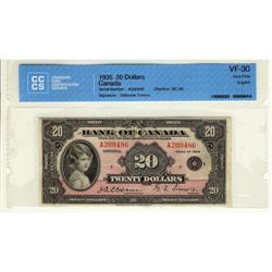 BC-9b 1935  $20 #A200486 Small seal  CCCS VF-