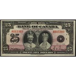 BC-11 1935  $25 #015303 CCCS AU50 a superb ex