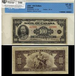 BC-15 1935  $100 #A17194 CCCS VF20, scarce