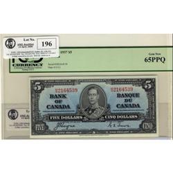 BC-23c 1937 $5 #HS2164539PCGS UNC65PPQ