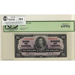 BC-24c 1937 $10 #2121603 PCGS UNC63PPQ