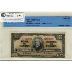BC-27b 1937 $100 CCCS UNC62
