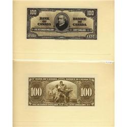BC27FP and BC-27BP 1937 $100 Face and Back Pr