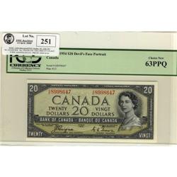 BC-33a 1954 DF $20 #AE8998647 PCGS UNC63PPQ