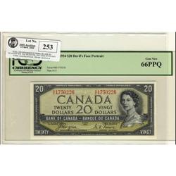 BC-33a 1954 DF $20 #BE1750226 PCGS UNC66PPQ