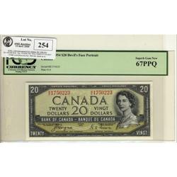 BC-33a 1954 DF $20 #BE1750223 PCGS UNC67PPQ