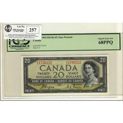 BC-33a 1954 DF $20 #BE1750222 PCGS UNC68PPQ H