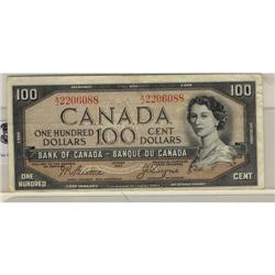 BC-35b 1954 $100 DF A/J2206088  VF