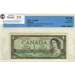 BC-37bA 1954 $1  *N/Y0730371 CCCS VF-20