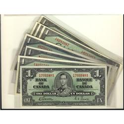 Lot  of twelves  notes , BC-37b-i 1954 $1  Be