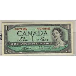 BC-37b-i, 1954 $1 *HF #0779485 AU, RARE and u