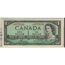BC-37b-i, 1954 $1 *HF #0770189 UNC, same as a