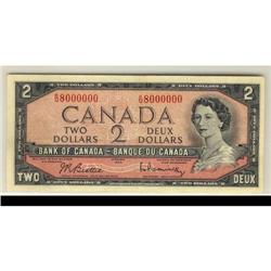 Million numbered note K/U8000000 1954 $2 BC-3