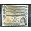 Image 1 : Lot of 4 replacement 1973 $1 notes,BC-46aA,In