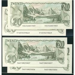 Lot of 4 1979 $20 BC-54a, BC-54cA-i, BC-54b (