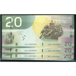 Lot of 3 consecutives RADAR notes BC-64a 2004