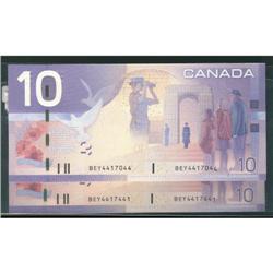 Lot of 2 notes 2005 $10 BC-68A with last digi