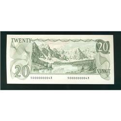 BC-54a 1979 $20 Low serial number,50000000043