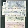 Image 1 : Lot of 6 notes 1986 $5 Bonin Thiessen  ANA000