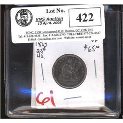 Lot of 3 USA 25¢, Includes 1853 VF,1876CC Fin