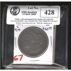 Lot of 4 USA $1 , Includes 1884S EF,1885S VF-