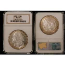 USA 1885O $1 NGC MS-65