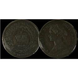 New Brunswick 1861 1/2¢  EF-45, a sharp examp