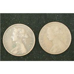 NFLD, Lot of two 1¢, includes 1885, 1888.  Bo