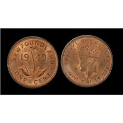 NFLD 1940 1¢ ICCS MS64 Red, a superb looking