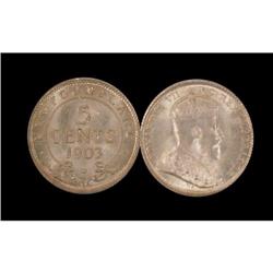 NFLD 1903 5¢ ICCS MS64, superb example. Fully