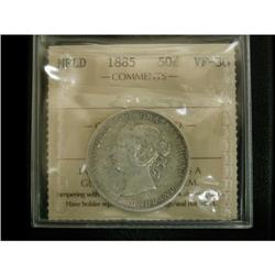 NFLD 1885 50¢ ICCS VF30,a nice problem free c