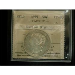 NFLD 1899 Narrow 9's 50¢  ICCS VF30, a nice c