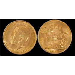 1911c Sovereign PCGS MS65, a superbly lustrou