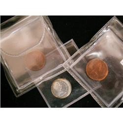 Lot of 3 ERRORS coins;  Includes 1964 1¢ with