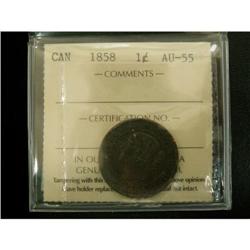 1858 1¢ ICCS AU-55