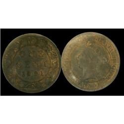 1891 1¢ LL SD, Obv 2 ICCS MS63RB, super key e