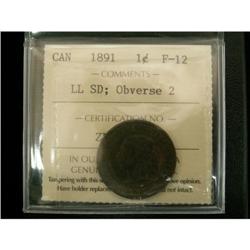 1891 SDLL obv2 1¢ ICCS F-12