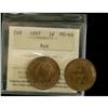 Image 1 : 1897 1¢ ICCS MS64 Red, attactive and fully lu