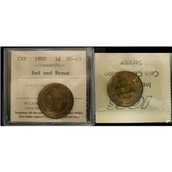 1900 1¢ ICCS MS-63 Red and Brown