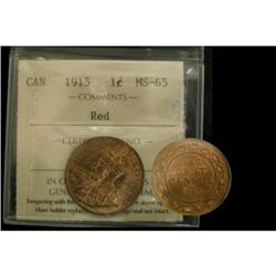 1915 1¢ ICCS MS65 Red sharp eye appeal with f