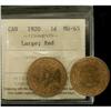 Image 1 : 1920 1¢ Large ICCS MS65 red, A sublime exampl