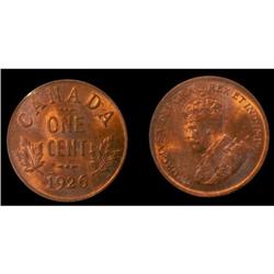 1926 1¢ ICCS MS64 red, super small cent examp