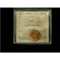 1938 1¢ ICCS MS65 Red, Great eye appeal