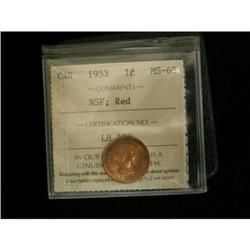 1953 1¢ NSF ICCS MS65 Red
