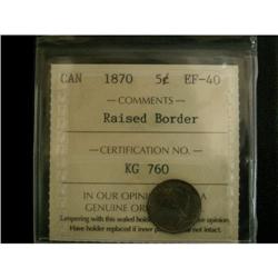 1870 RB 5¢ ICCS EF-40